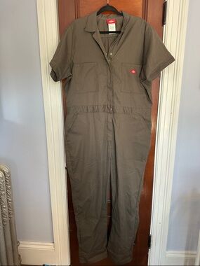 Dickies Olive Green Short-Sleeve Coveralls - 2X